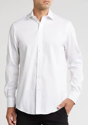 Tommy Hilfiger Men's Regular Fit Wrinkle Resistant Cotton Dress Shirt