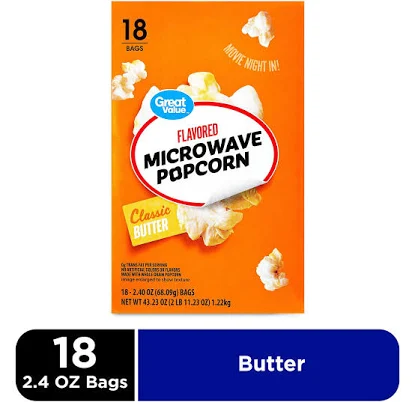 Great Value Flavored Microwave Popcorn