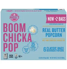 Angie's Boom Chicka Pop Real Butter Microwave Popcorn 6 Count 19.74 oz