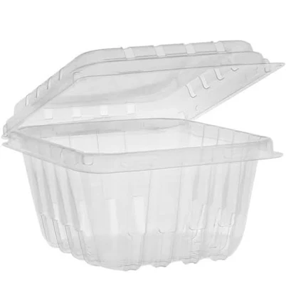 Pactiv 1 Pint Clear Vented Clamshell Food Container