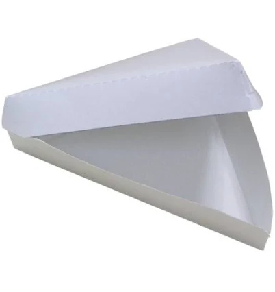 Pactiv D186CLMW R3J Pizza Slice Clamshell Triangular Shape Paperboard
