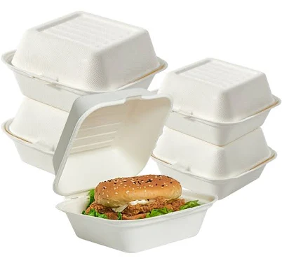 ECO- Lipak Wholesale Sugarcane Clamshell To-Go Boxes