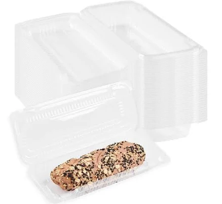 Restaurantware Plastic Clamshell Containers