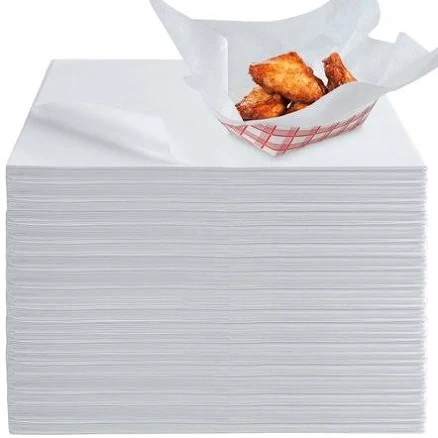 Stock Your Home 12 x 12 Grease Proof Deli Wrapper Pre Cut Natural Wax Paper Sheets