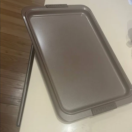 Anolon Brown Bakeware With Rectangular Shape And Raised Edges