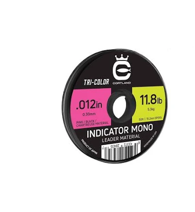 Cortland Indicator Mono Leader Material Tri-Color 50 ft 12.4 lb