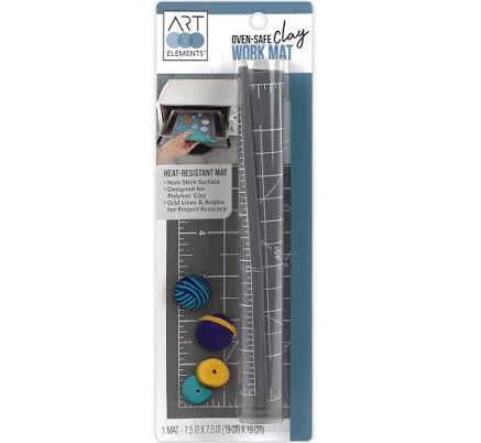 Artskills Art Elements Polymer Clay Silicone Baking Mat Oven Safe Non-Stick Work Mat for Clay with Measuring Grid