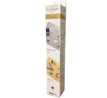 The Beadsmith BASIC elements 11" x 14" Silicone & Fabric Craft Mat Set