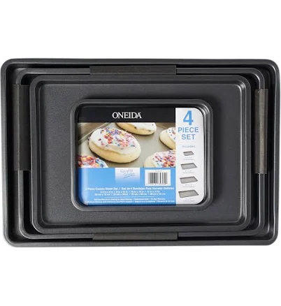 Oneida Simply Sweet Bakeware 4 Piece Cookie Sheet Set