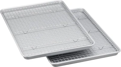 Amazon Basics Ceramic Nonstick Baking Sheets & Cooling Rack Set