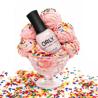 ORLY White Rainbow Confetti Nail Polish