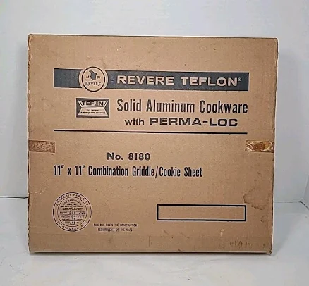 Revere Vintage Revere Teflon 11"x 11" Combination Griddle/ Cookie Sheet W/ Original Box