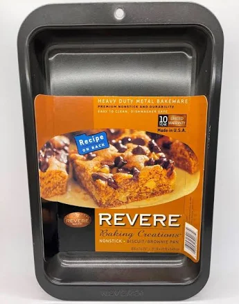 Revere Ware Baking Nonstick Biscuit Brownie Pan 1039067 10 3/4x7x1 3/8