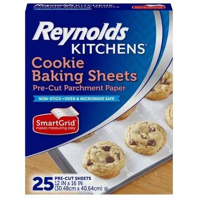 Reynolds Kitchens Cookie Baking Sheets Parchment Paper Non-Stick 22 Sheets