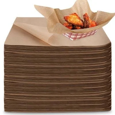 Stock Your Home 12 x 12 Grease Proof Deli Pre Cut Natural Wax Paper Sheets