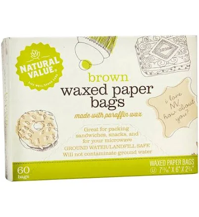 Natural Value Waxed Paper Bags 6-pack