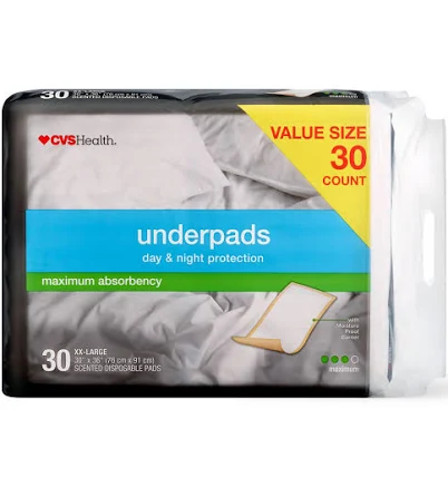 CVS Underpads Day & Night Protection Maximum Absorbency