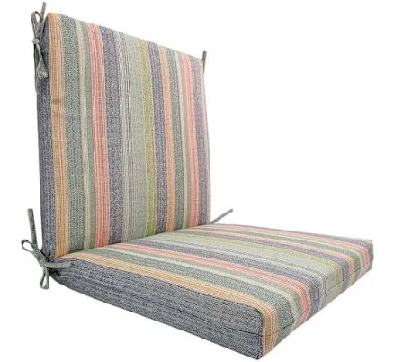 At Home Fiona Garden Stripe Hinged Outdoor Cushion