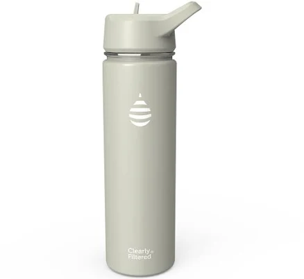 Clearly Filtered Water Bottle Removes 220+ Contaminants Double Wall Insulated Stainless Steel