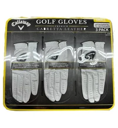 Callaway Golf Gloves 3-Pack Premium Cabretta Leather