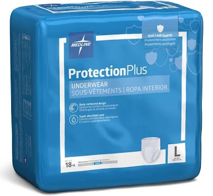 Protection Plus Superabsorbent Adult Underwear,Large Bag of 18