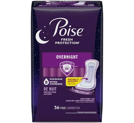 Poise Overnight Incontinence Pads