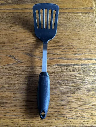 Vintage Pyrex Slotted Nylon Stainless Spatula Black Flipper Turner