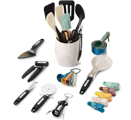 Farberware Professional Kitchen Utensil and Gadget Set with Crock