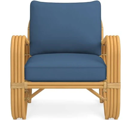 Williams Sonoma Lyon Club Chair Cushion Standard Sunbrella Performance Canvas