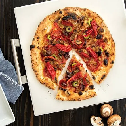 Deluxe Square Pizza Stone with Rack