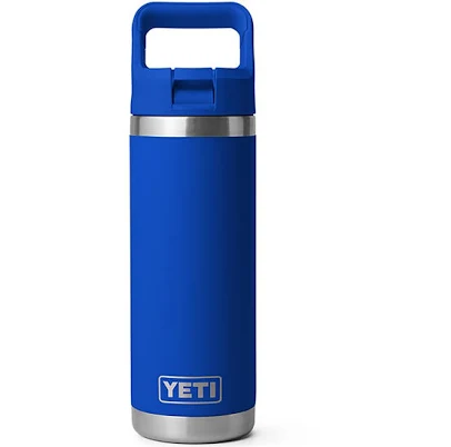 YETI Rambler 18 oz Water Bottle with Straw Cap in Royal Blue