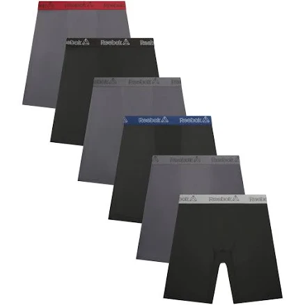 Reebok Men's Featherweight Performance Long Leg Boxer Briefs