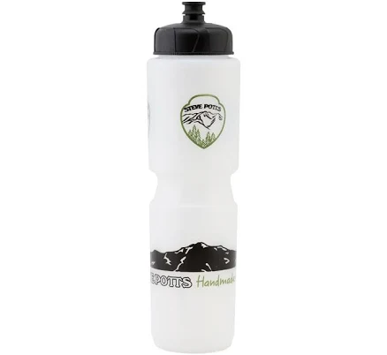 Soma Further Extra Large Cycling Water Bottle (Clear/Black) (Pull-Open