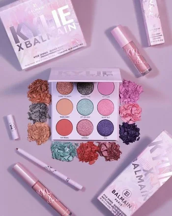 Kylie X Balmain Bundle High Gloss, Lip Liner Lipstick, Palette