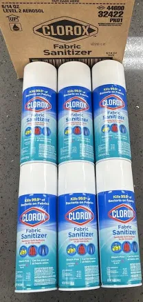 Lot Of 6 Clorox Fabric Sanitizer Spray Lavender Scent 14oz Each Soft