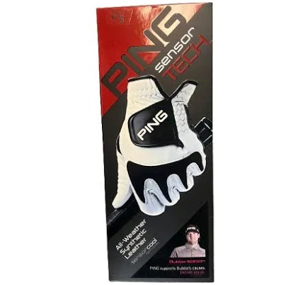 Used Ping Sensor Tech Mens Right Hand Sm Mens Golf Glove Black And White Sm