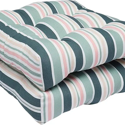 Amazon Basics Polyester Tufted Outdoor Patio Square Seat Cushion 19 X 19 X 5 2pk - New Garden & Outdoor