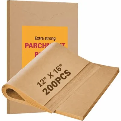 Kailwokk 200 Pcs Parchment Paper Baking Sheets,12x16 In Unbleached Non-Stick Precut Parchment Paper,Heavy Duty Flat Baki