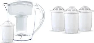 Santevia Classic Alkaline Water Filter Pitcher & 3-Pack Replacment Filter