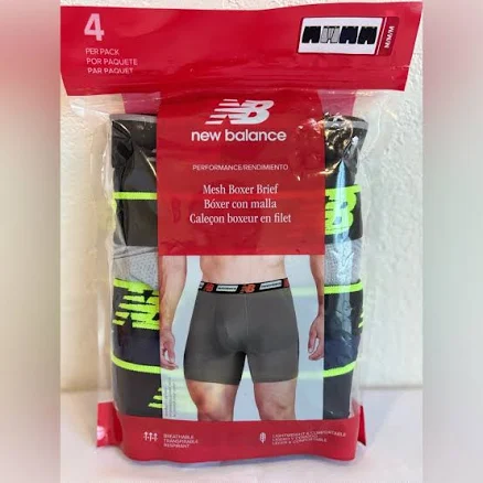 New Balance Men's Mesh Jersey Performance Wicking No Fly Boxer Briefs