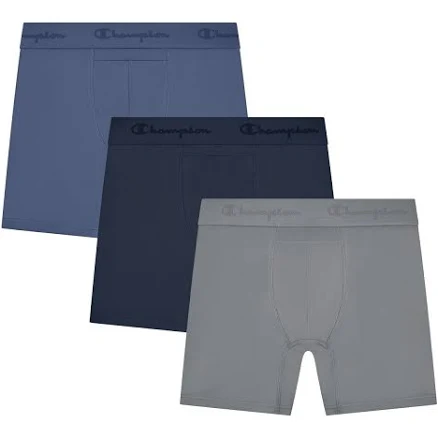 Champion Men's 3-Pack Flexible Fit Moisture-Wicking Boxer Briefs