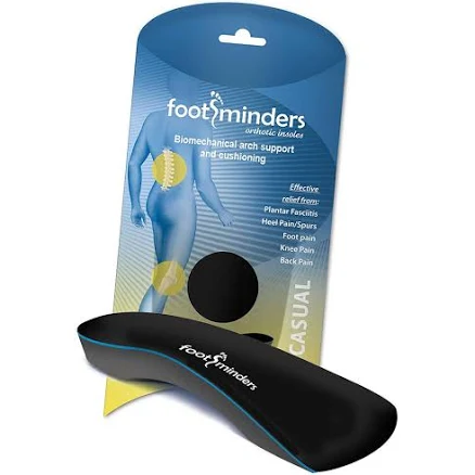 Footminders Casual Orthotic Arch Support Insoles for Dress Slip-On Shoes