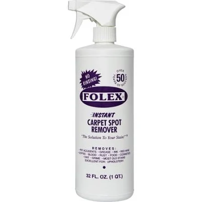 Folex Instant Carpet Spot Remover Liquid Carpet Cleaner - Odor Free Spray - 32 Oz., White