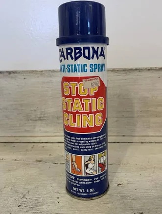 Carbona Anti-static Spray 6 Oz Tin Can 1/2 Full Original Woolworth's