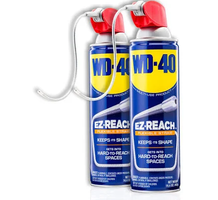 WD-40 Multi-Use Product EZ-Reach Flexible Straw 14.4 OZ Twin-Pack