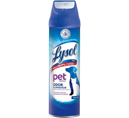 Lysol Pet Odor Eliminator Spray Sanitizing and Disinfecting Spray for Pet Odor (Pack