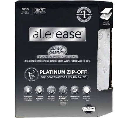 Allerease Platinum Zip-Off Top Mattress Protector