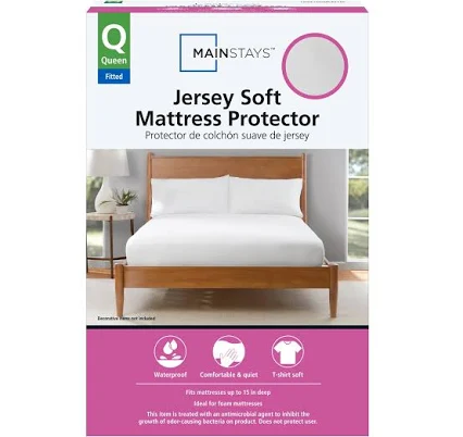 Mainstays Jersey Soft Fitted Mattress Cover Protector