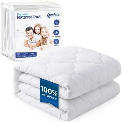 Waterproof Mattress Pad Soft Bamboo Viscose Fitted Mattress Cover