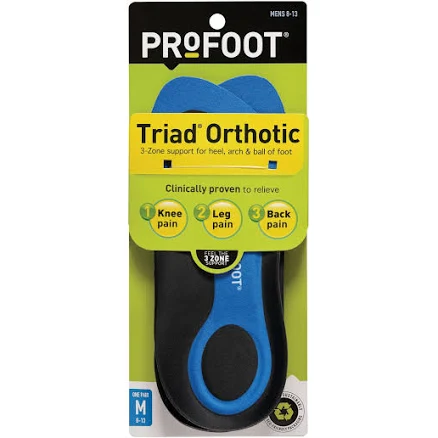 Profoot Triad Orthotic Insoles for Knee, Leg & Back Pain